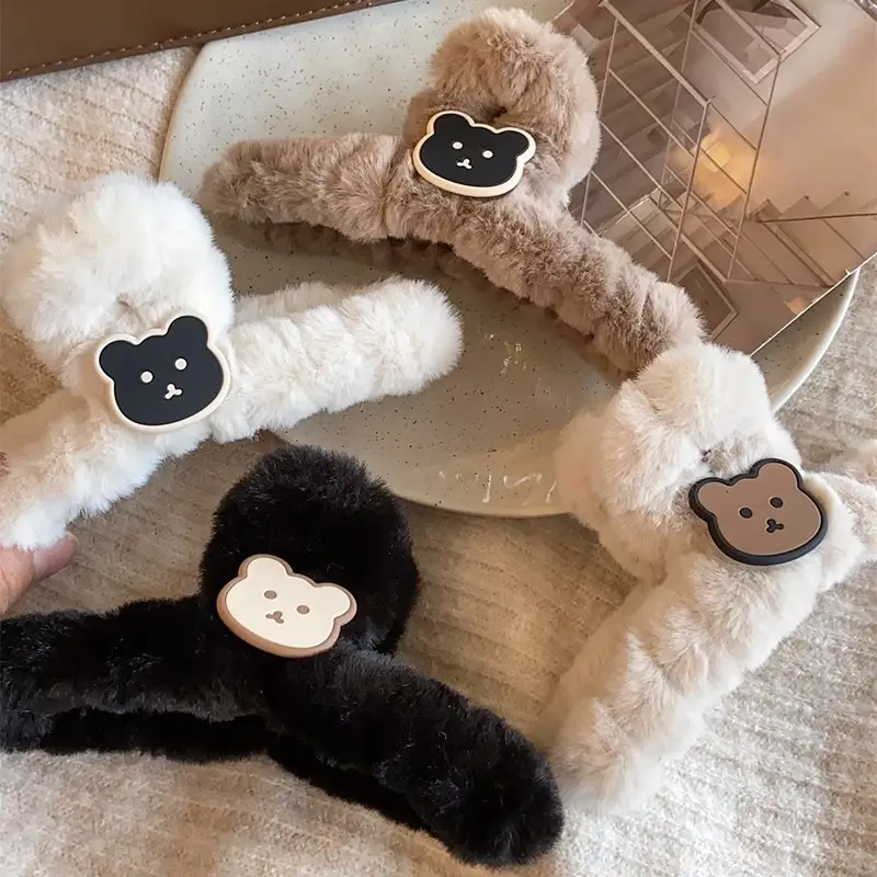 Cute Plush Bear Clip Hair Accessories for Girls - Image 11