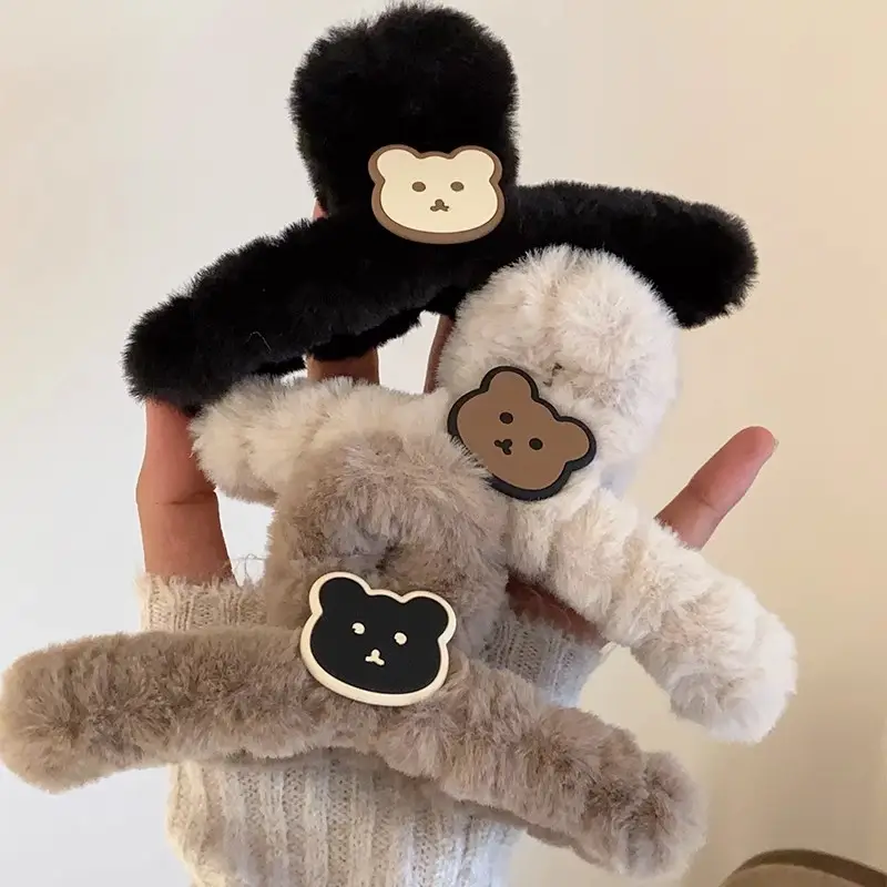 Cute Plush Bear Clip Hair Accessories for Girls - Image 12