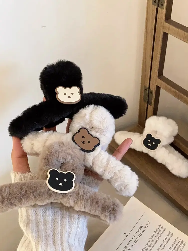 Cute Plush Bear Clip Hair Accessories for Girls — feature 2