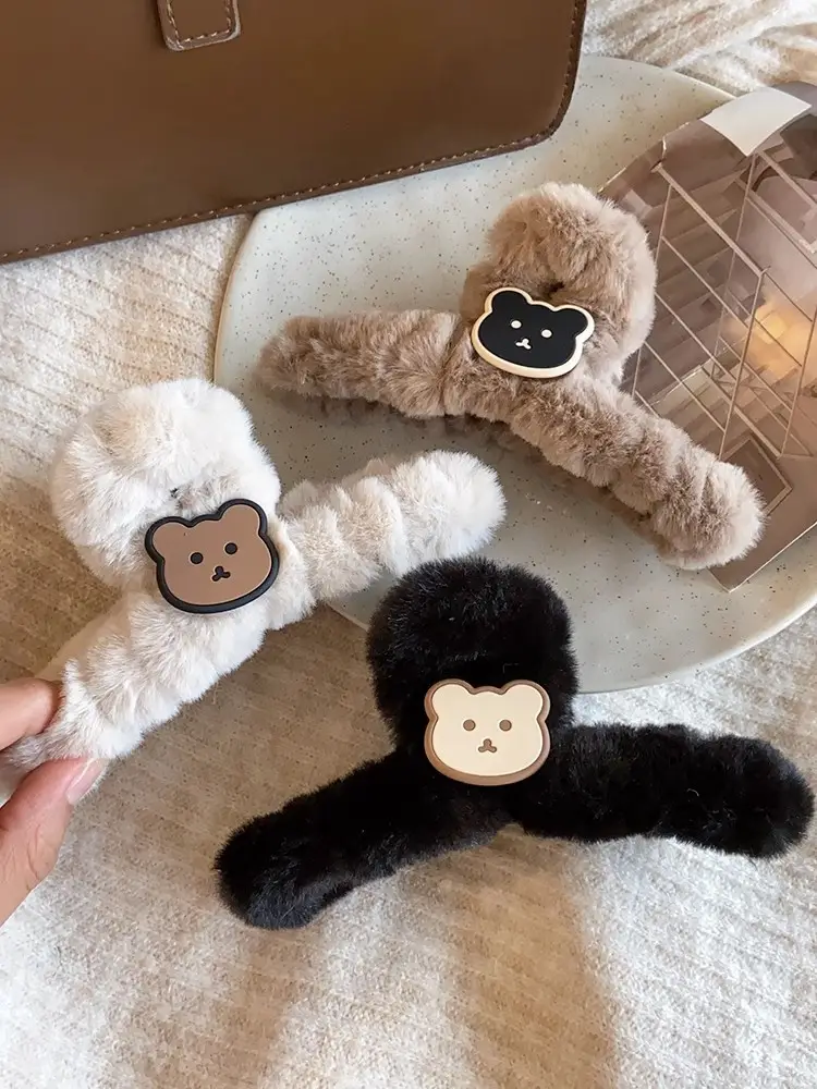 Cute Plush Bear Clip Hair Accessories for Girls — feature 3
