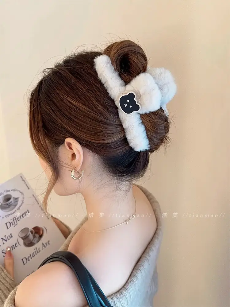 Cute Plush Bear Clip Hair Accessories for Girls — feature 8