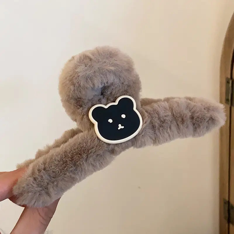 Cute Plush Bear Clip Hair Accessories for Girls - Image 3