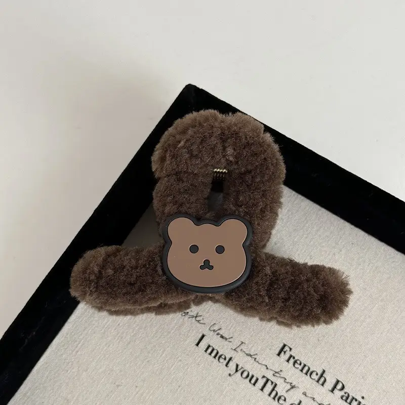 Cute Plush Bear Clip Hair Accessories for Girls - Image 7