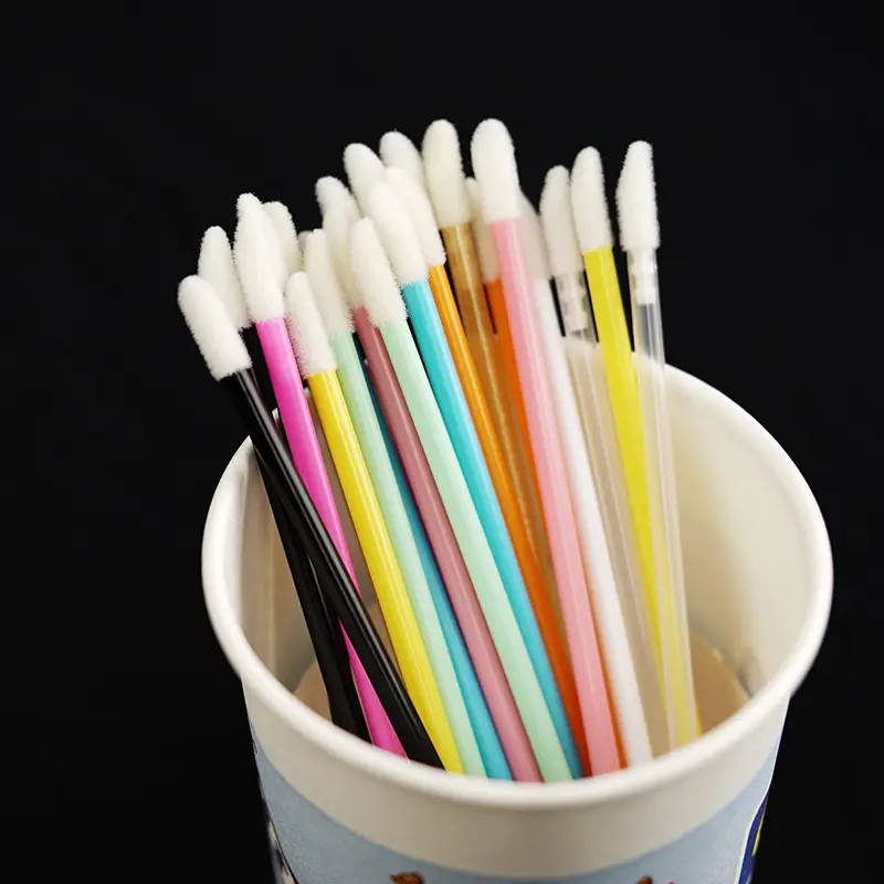 Disposable Hollow Lip Brush Single Stick Portable Lip Gloss Flocking Brush - Image 12