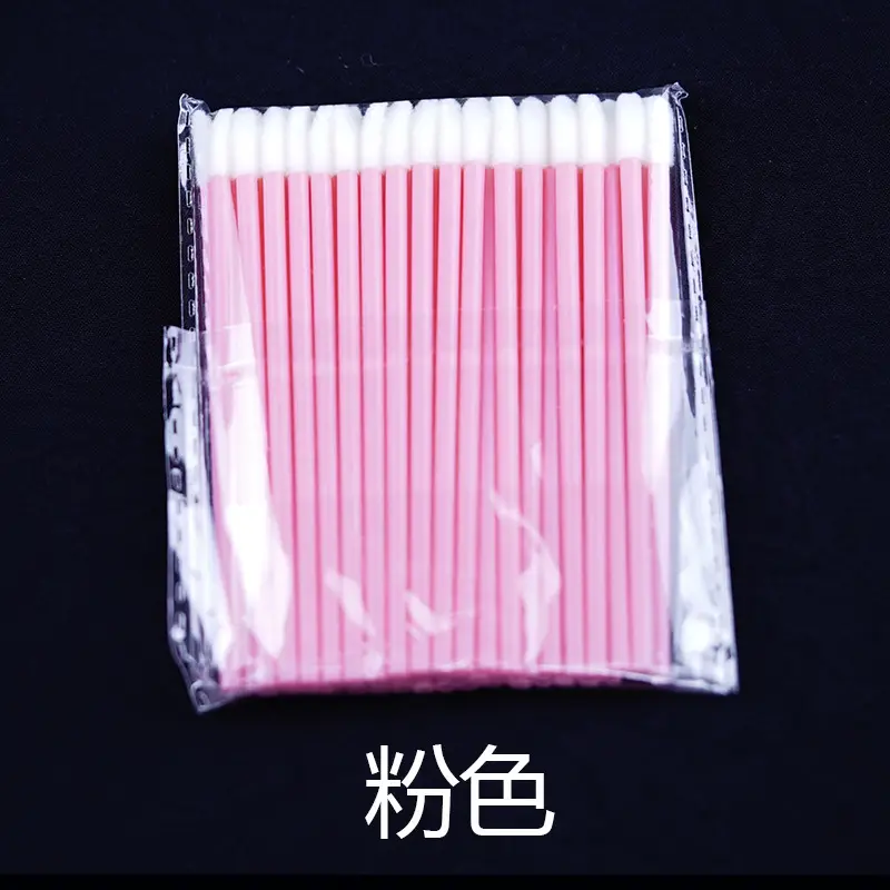 Disposable Hollow Lip Brush Single Stick Portable Lip Gloss Flocking Brush - Image 2