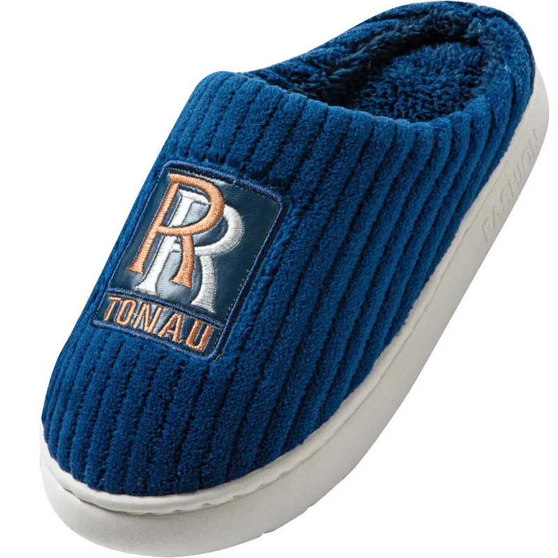 Men's plus size cotton slippers popular home room fleece-lined thickened warm non-slip autumn and winter home models can be Wholesale - Image 8