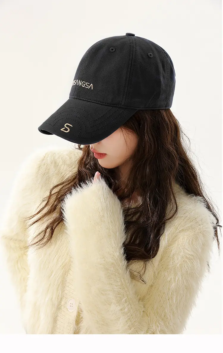 Di Sang Sa Korean Style Black Baseball Cap with Embroidery — feature 23