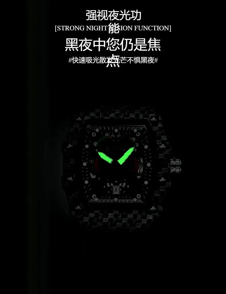 Guberson Men's Red Black Diamond Watch — feature 8