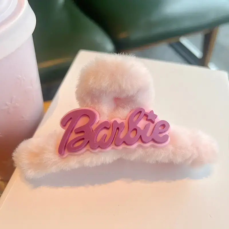 Plush Barbie Hair Grip with Sequin Bow - Image 7