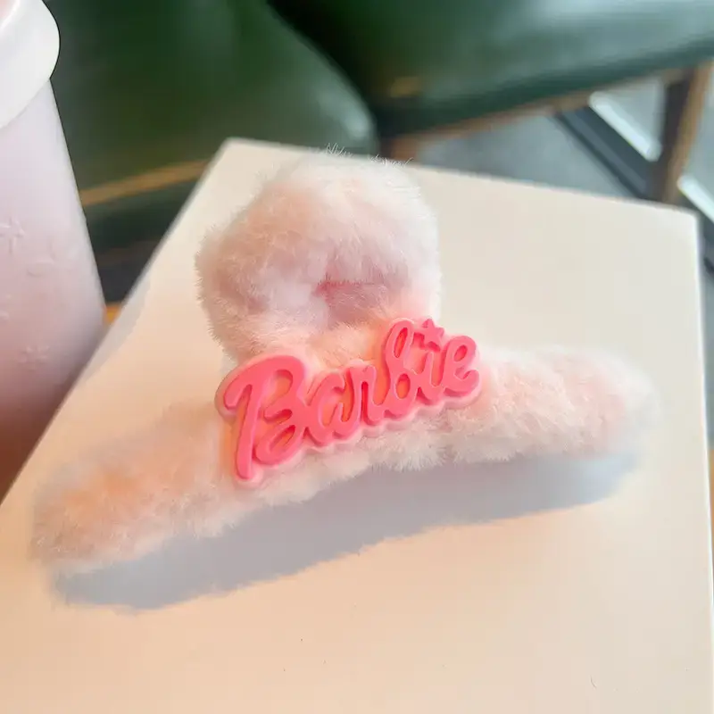 Plush Barbie Hair Grip with Sequin Bow — feature 4