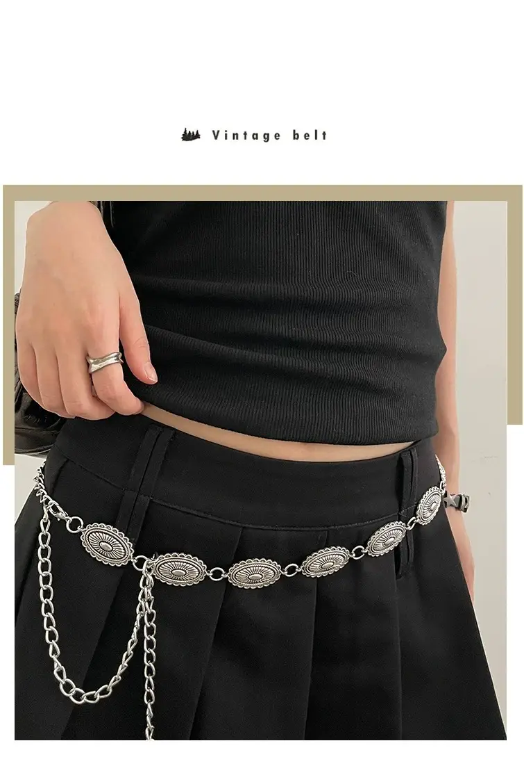 Black Belt Belt 2024 New All-match Jeans Accessories High-end Niche Design Waist Chain Trendy β feature 1