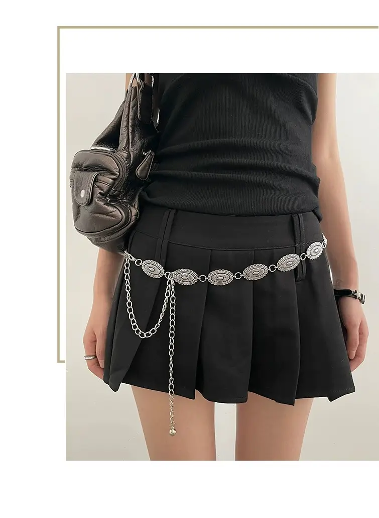 Black Belt Belt 2024 New All-match Jeans Accessories High-end Niche Design Waist Chain Trendy β feature 5