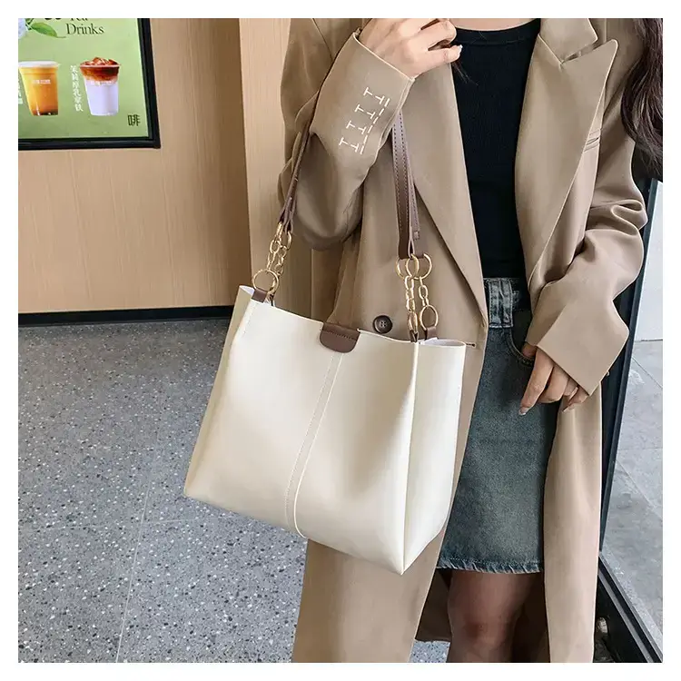 Korean Style Brown Tote Bag 2023 Autumn New — feature 10