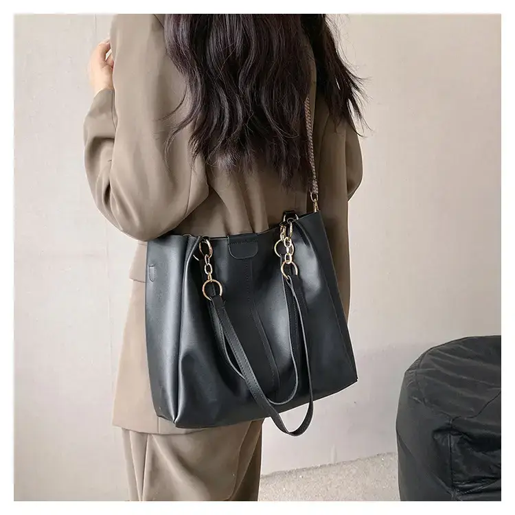 Korean Style Brown Tote Bag 2023 Autumn New — feature 14