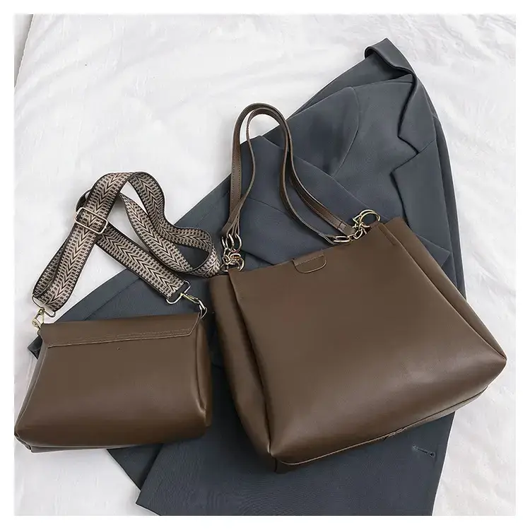 Korean Style Brown Tote Bag 2023 Autumn New — feature 21