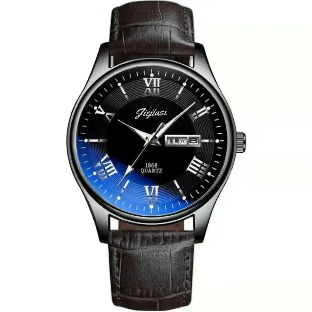 Jiejias Waterproof Men's Quartz Watch with Live Calendar - Image 2