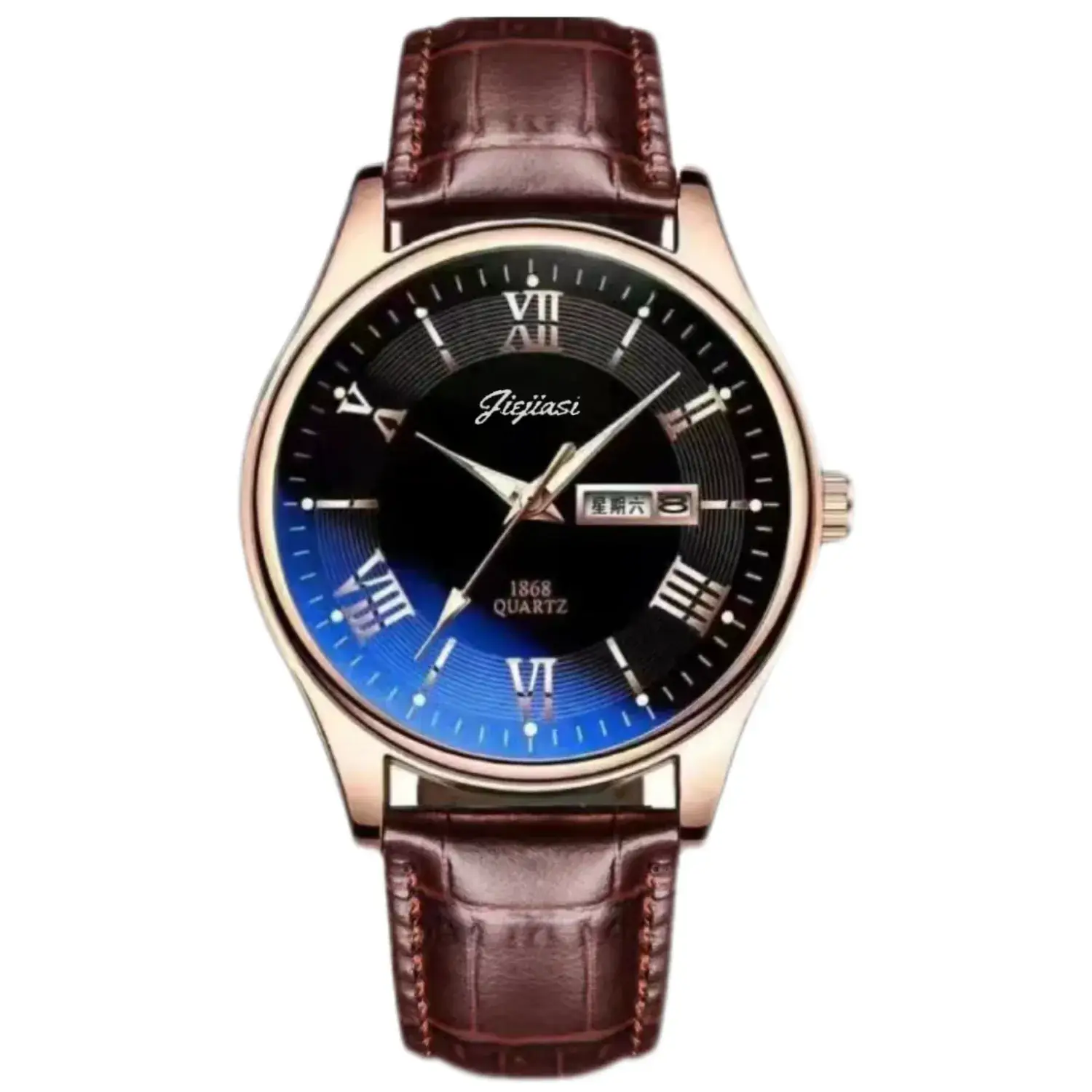 Jiejias Waterproof Men's Quartz Watch with Live Calendar - Image 5