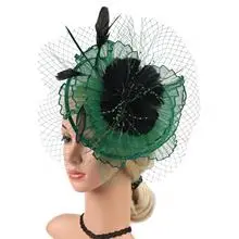 Orange Feather Hair Ornament with Net Cover for Women — feature 11