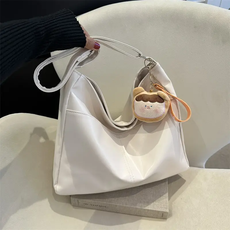 Korean Style Soft Leather Tote Bag Brown 2023 - Image 9