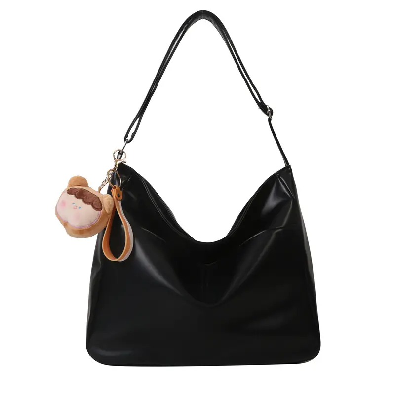 Korean Style Soft Leather Tote Bag Brown 2023 - Image 11