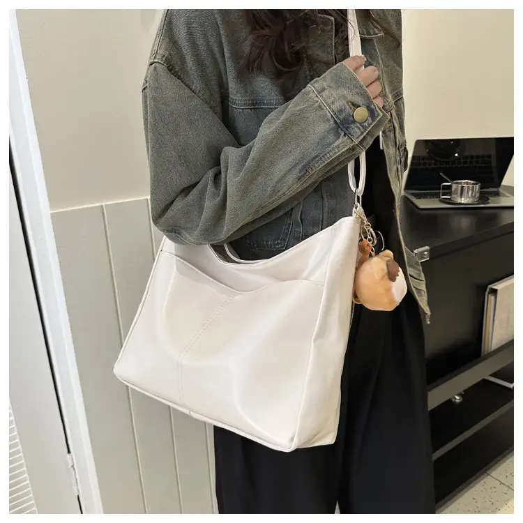 Korean Style Soft Leather Tote Bag Brown 2023 — feature 16