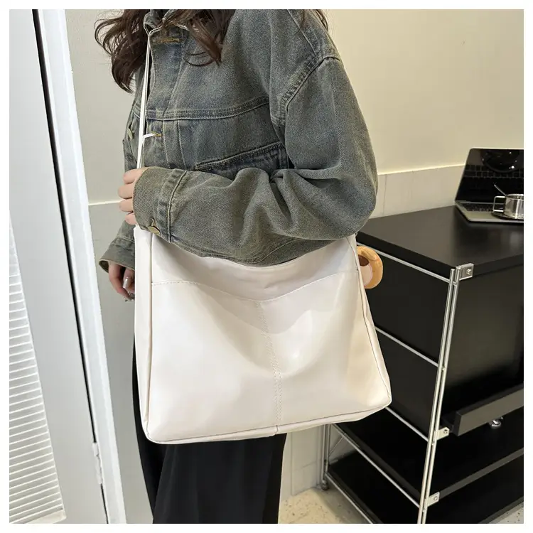 Korean Style Soft Leather Tote Bag Brown 2023 — feature 17