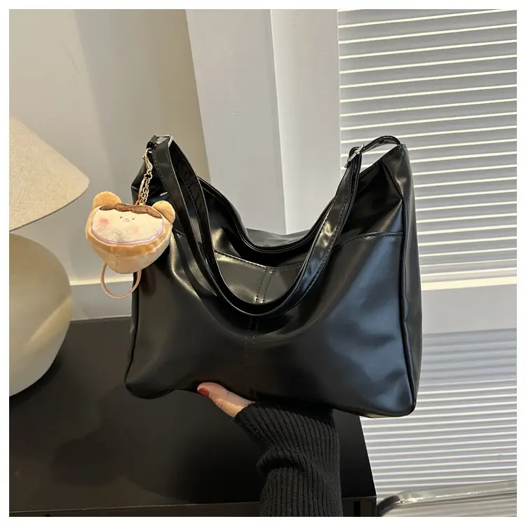 Korean Style Soft Leather Tote Bag Brown 2023 — feature 25