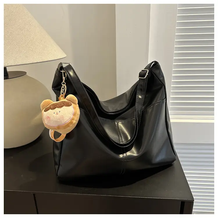 Korean Style Soft Leather Tote Bag Brown 2023 — feature 26