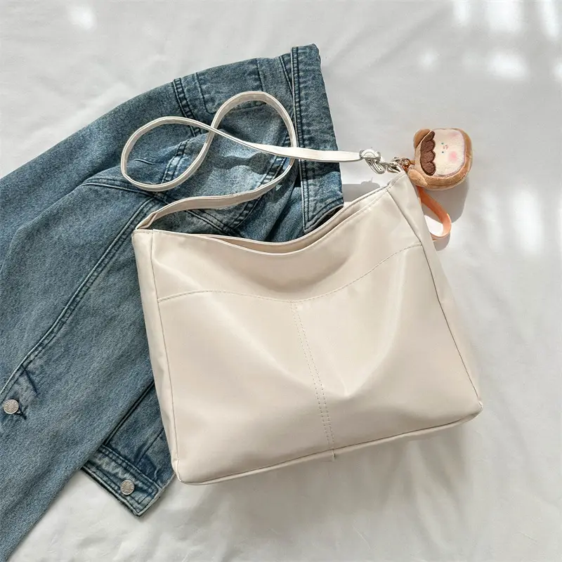 Korean Style Soft Leather Tote Bag Brown 2023 - Image 5