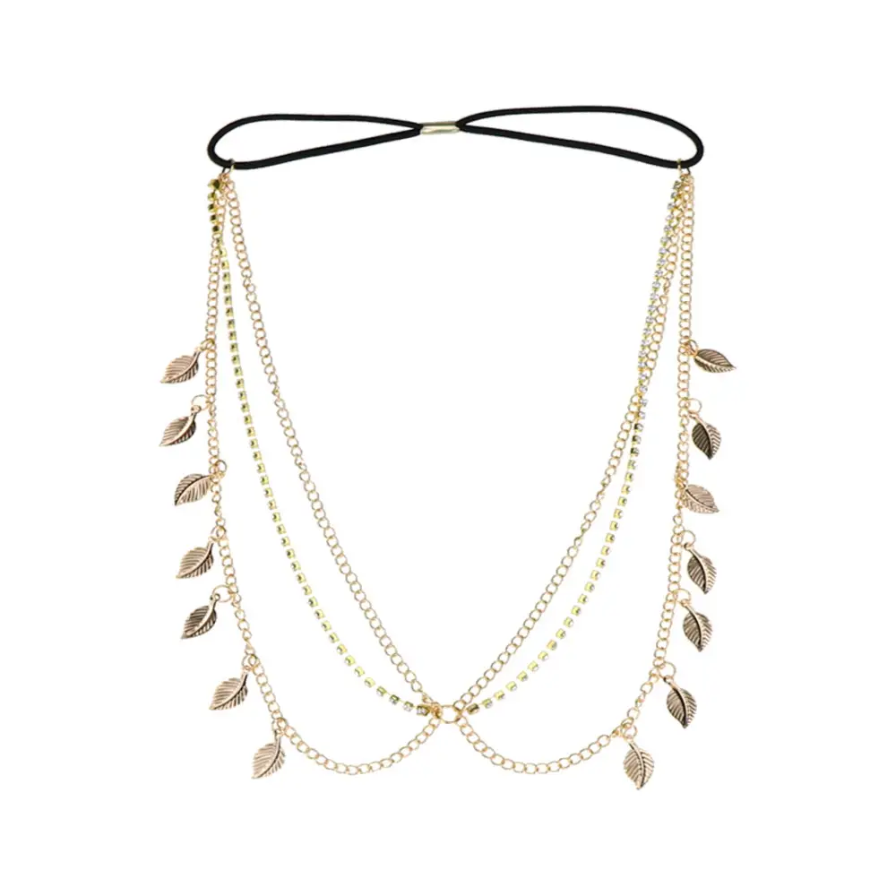 Golden Multi-Layer Tassel Hair Band for Women - Image 6