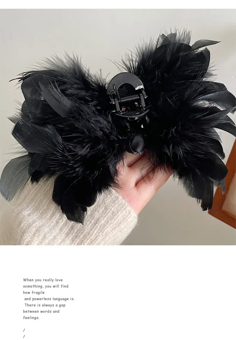 White Feather Hairpin for Women — feature 4