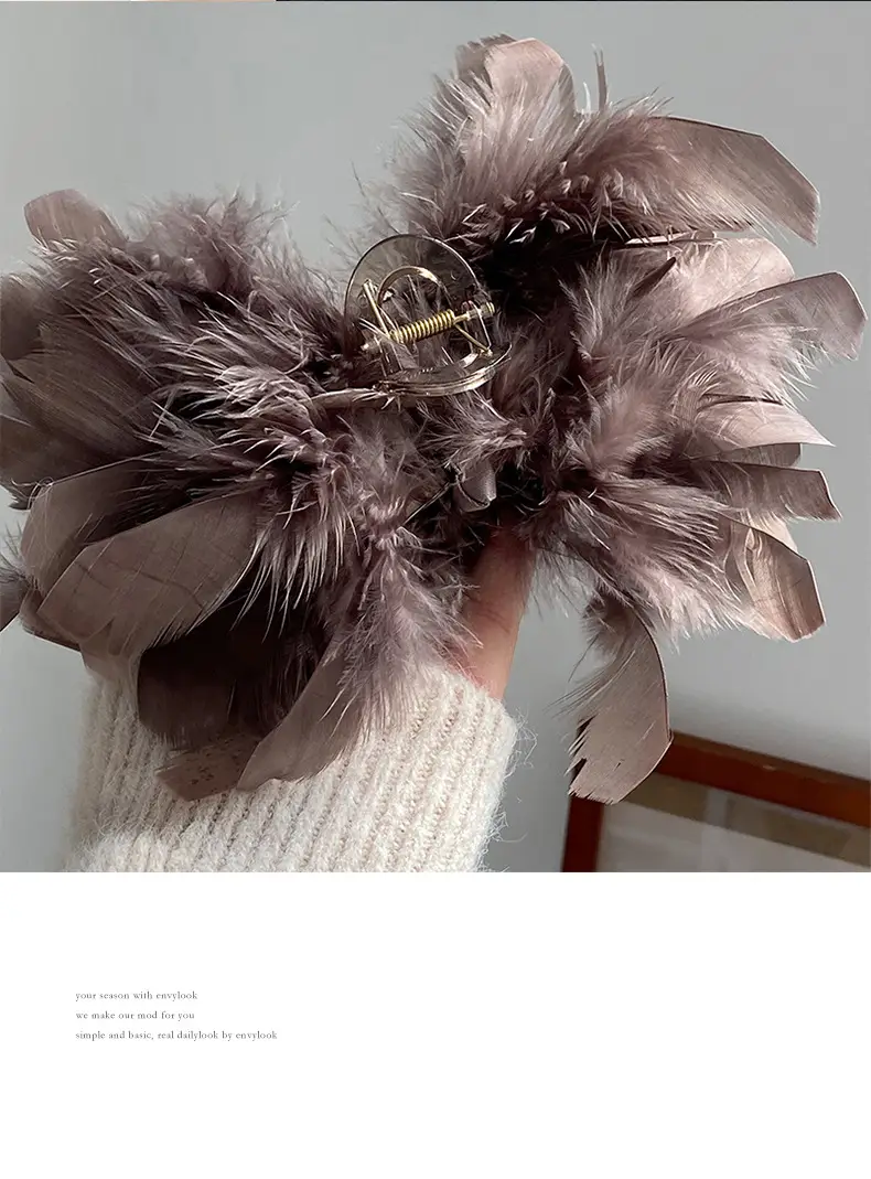 White Feather Hairpin for Women — feature 6