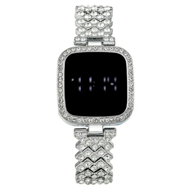 Luxury Diamond LED Touch Watch for Women