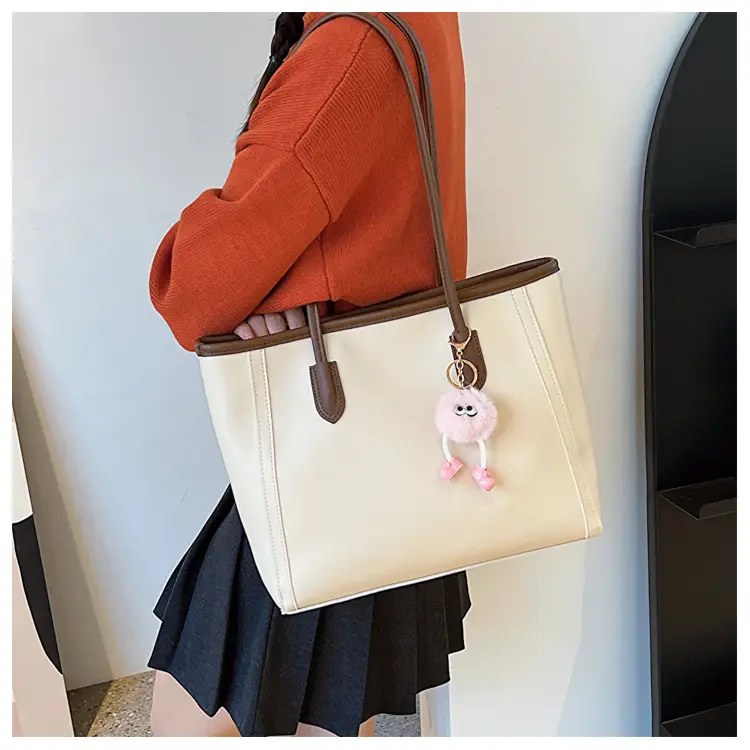 Women's Brown Leather Tote Bag Large Capacity 2023 — feature 14