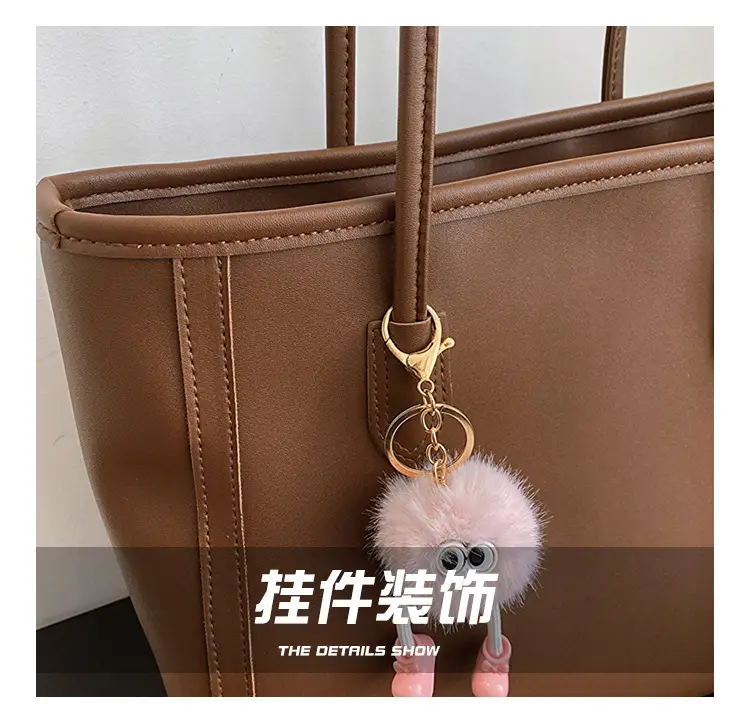 Women's Brown Leather Tote Bag Large Capacity 2023 — feature 5