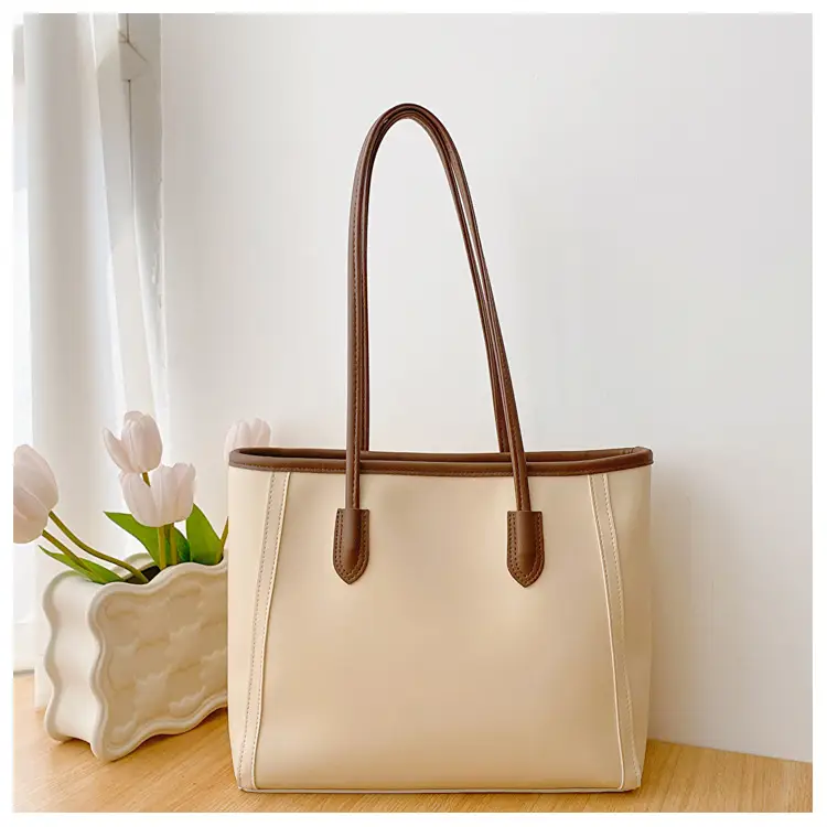 Women's Brown Leather Tote Bag Large Capacity 2023 - Image 4