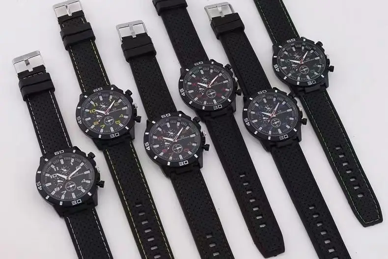 Foreign Trade Men's Stylish Watch, Casual Men's Watch, Quartz Watch, Sports Large Dial Watch, Luminous Silicone Strap — feature 3