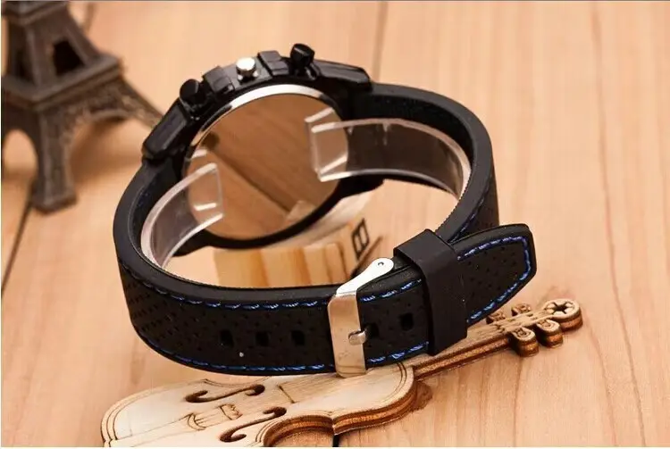 Foreign Trade Men's Stylish Watch, Casual Men's Watch, Quartz Watch, Sports Large Dial Watch, Luminous Silicone Strap — feature 5