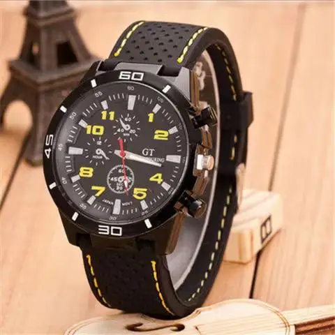 Foreign Trade Men's Stylish Watch, Casual Men's Watch, Quartz Watch, Sports Large Dial Watch, Luminous Silicone Strap — feature 6
