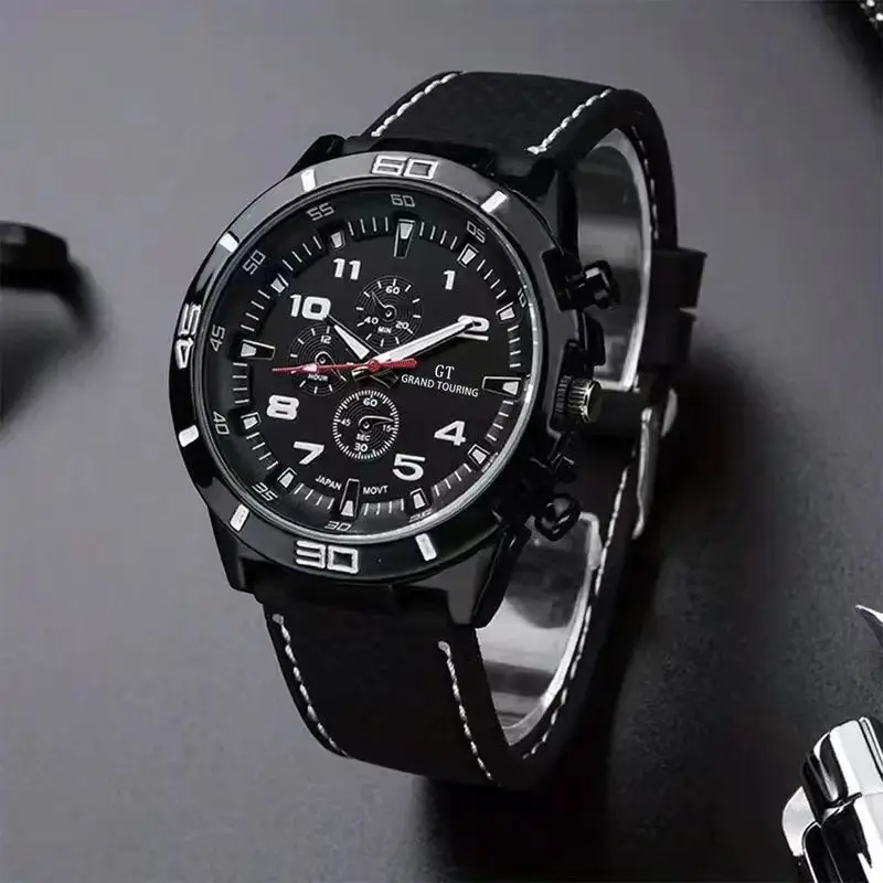 Foreign Trade Men's Stylish Watch, Casual Men's Watch, Quartz Watch, Sports Large Dial Watch, Luminous Silicone Strap — feature 8
