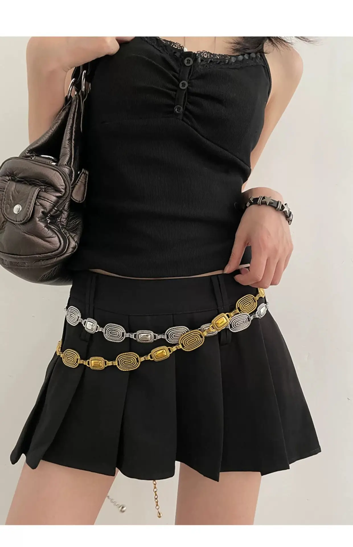 Retro Ethnic Silver Waist Chain Adjustable Belt — feature 15