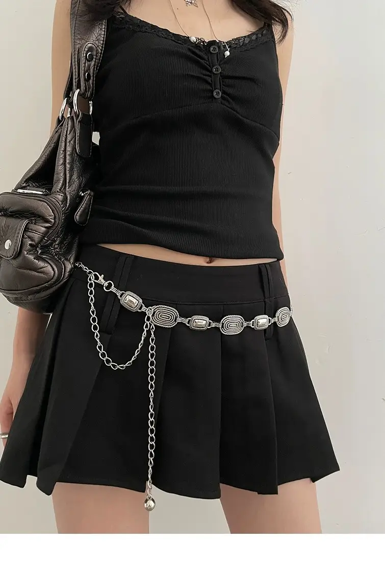 Retro Ethnic Silver Waist Chain Adjustable Belt — feature 6