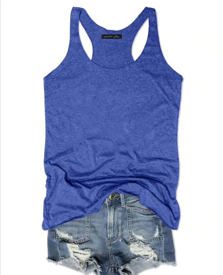 2025 Black Round Neck Sleeveless Vest for Women