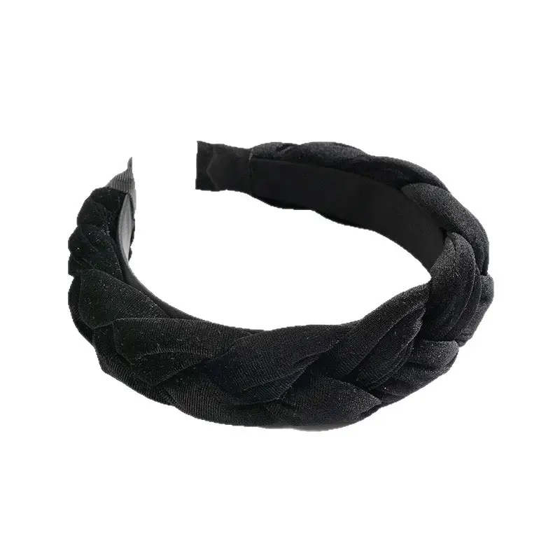 Green Velvet Braided Hair Band for Women - Image 24