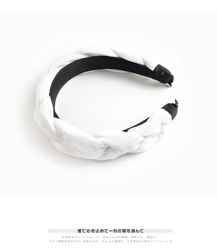 Green Velvet Braided Hair Band for Women — feature 11