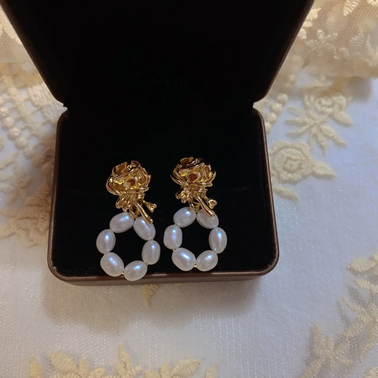 Roman Style Pearl Earrings for Women 925 Silver - Image 4