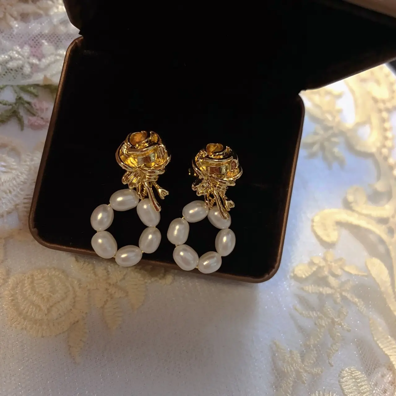 Roman Style Pearl Earrings for Women 925 Silver - Image 5