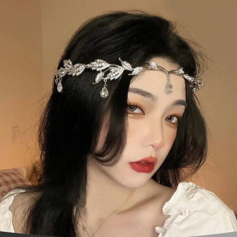 Rhinestone Tassel Headband for Women Bridal Crown — feature 10