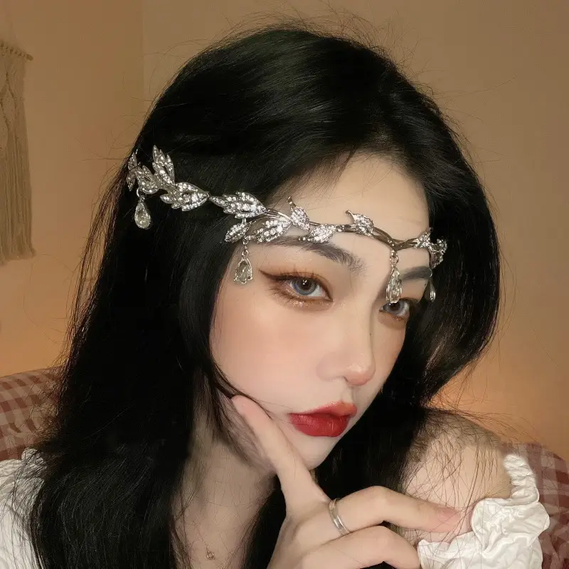 Rhinestone Tassel Headband for Women Bridal Crown — feature 12