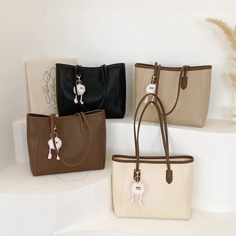 Women Korean Style Black Retro Tote Bag 2023 - Image 2